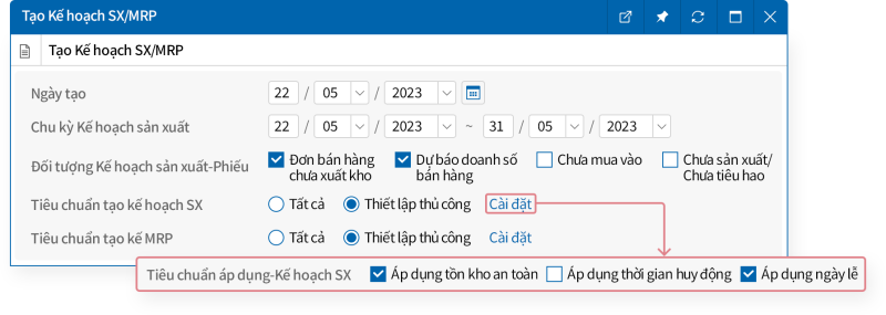 Phần mềm Lập Kế hoạch sản xuất tổng thể (MPS)