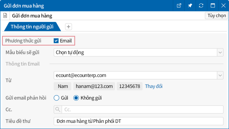 Phần mềm Quản lý Đơn mua hàng
