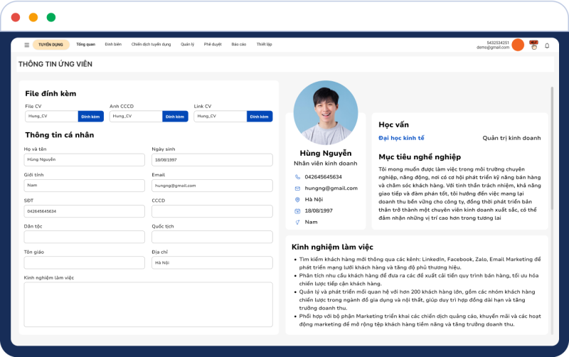 Phần mềm Quản lý Tuyển dụng